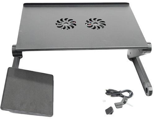 Steel Foldable Laptop Table, for Home, Office, Color : Black