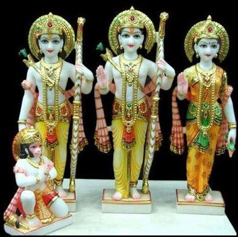 Polished Marble Ram Darbar Statue, for Garden, Home, Office, Shop, Temple, Size : Multisizes