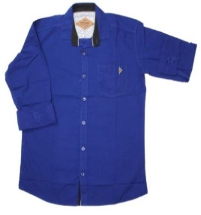 Plain Mens Poplin Shirt, Color : Blue