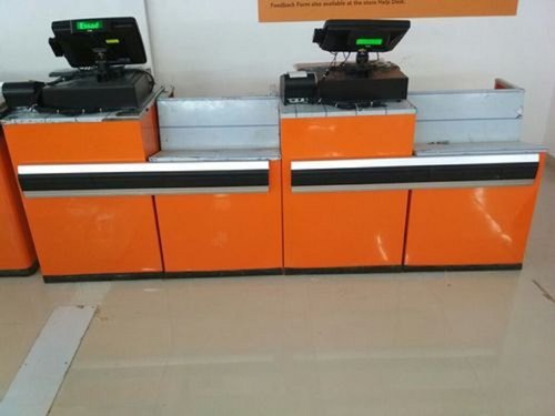 Mild Steel Color Coated Checkout Counter