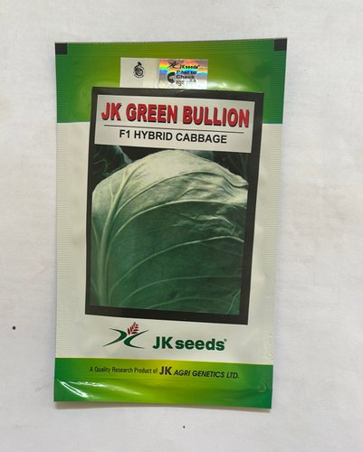 Cabbage jk green builion hybrid seeds, for Agriculture, Packaging Size : 10GM