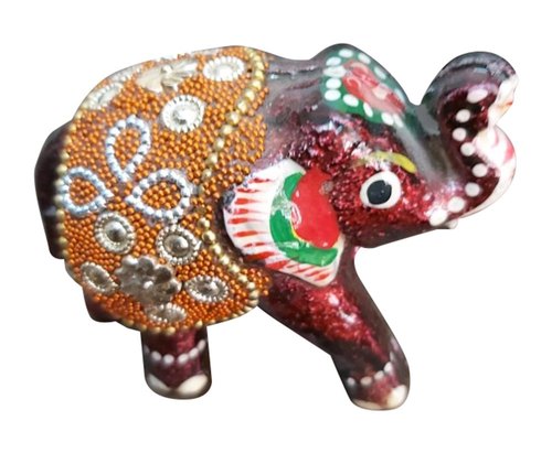 Ceramic Elephant Statue, Pattern : Printed