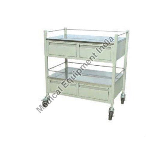 MEI Epoxy Powder Coated Stainless steel Medicine Trolley