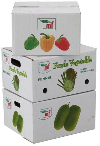 Cardboard Vegetable Packaging Box, Color : White