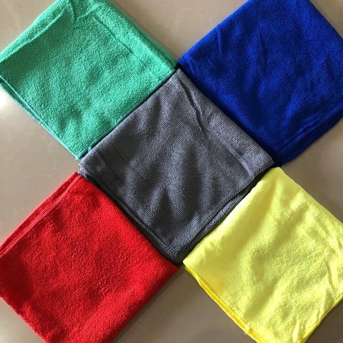 Microfiber face towel, for Home, Hotel, Pattern : Plain