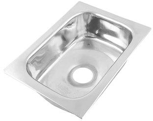 SteelPlus leopard Rectangular Kitchen Sink Single Bowl, Color : Silver