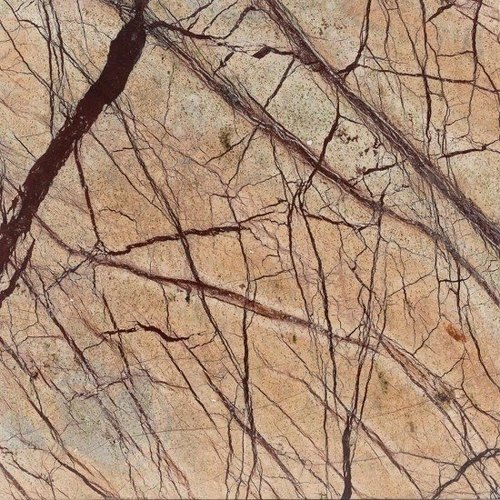 Aaliya Stones Rectangular Polished Rainforest Brown Marble Slabs, for Flooring, Size : 8x5 Feet