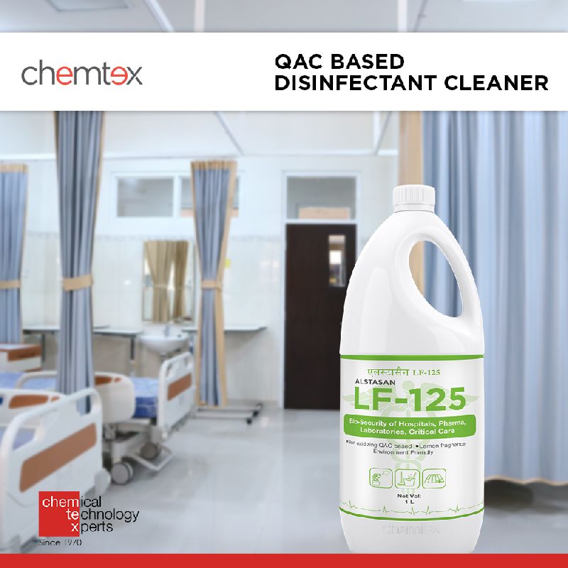 ALSTASAN LF-125 QAC Based Disinfectant Cleaner, for Health Care Unit, Packaging Type : Plastic Bottle