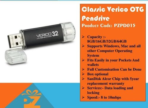 Metal. Plastic Verico OTG Classic Pendrive, Style : Stick