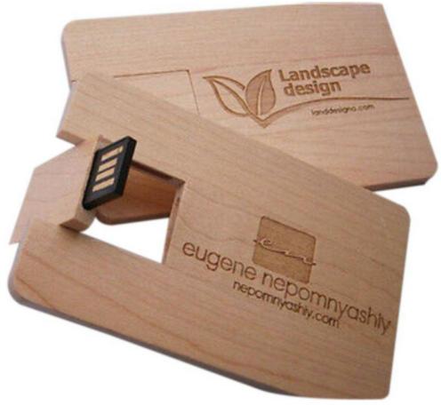 Panazone Corporate Wooden Card Pen Drive, Packaging Type : Box