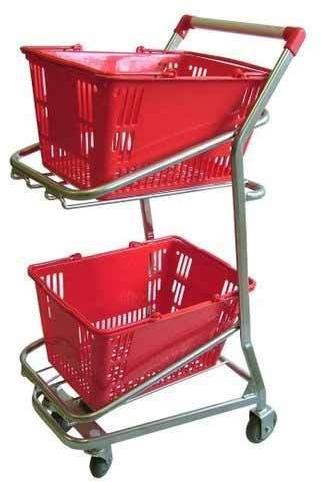 Polished Plastic Trolley Premium, for Shopping Use