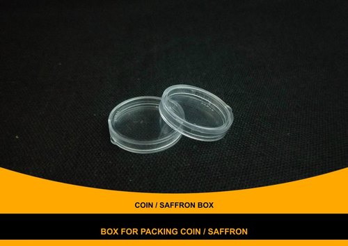 Bomax Round Plastic Coin Box, Color : Transparent