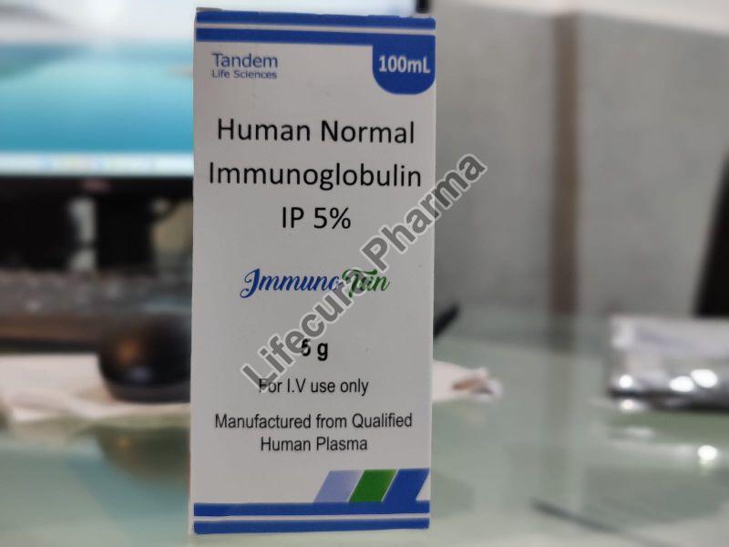 Human Normal Immunoglobulin 5g 100ml, Form : Injection
