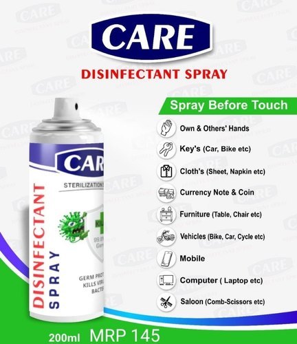 CARE Aerosol Disinfectant Spray, Packaging Type : Bottle