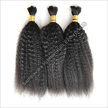 Kinky Curly Bulk Hair, for Parlour, Personal, Length : 10-20Inch