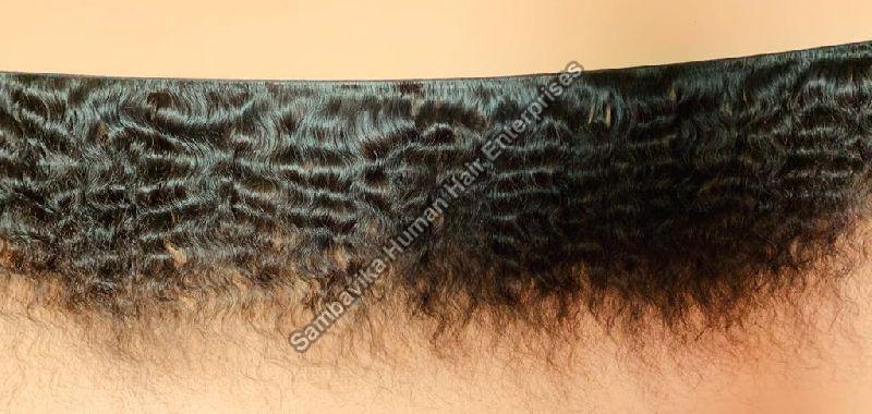 Machine weft curly hair, for Parlour, Personal, Color : Multi-colored