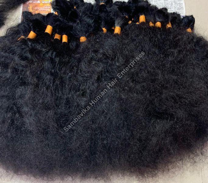 Single Drawn Bulk Curly Hair, for Parlour, Personal, Length : 10-20Inch