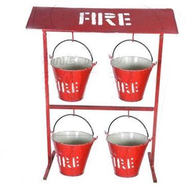 Standard Mild steel Fire Buckets, Size : 9 LItre