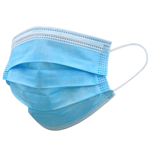 Non woven fabric 3 Ply Masks, for Medical Purpose, Industrial Safety, Color : Blue