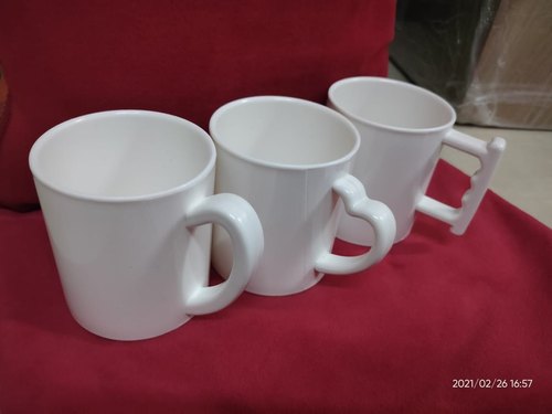 KK Enterprises Plastic Sublimation Polymer Mug, Color : White
