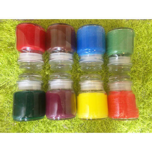 Cylindrical Paraffin Wax Glass Candles, Color : Multicolor