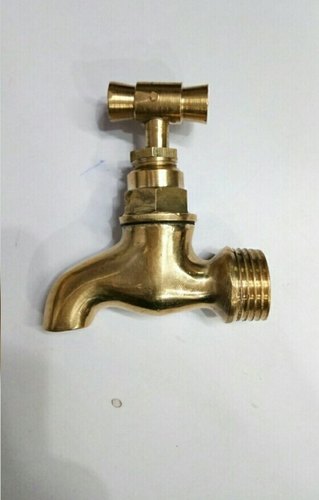 Beber Polished Brass Bath Cock, for Bathroom, Color : Golden