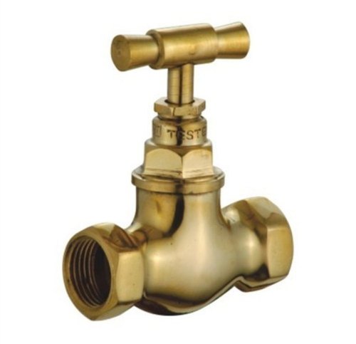 Beber Polished Brass Stop Cock, for Bathroom, Color : Golden