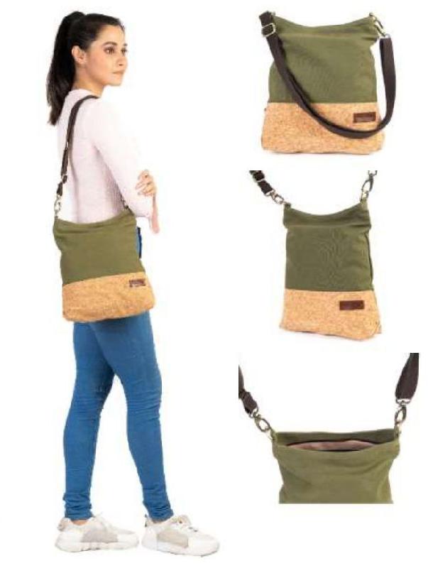 Ladies Olive Green Crossbody Bag