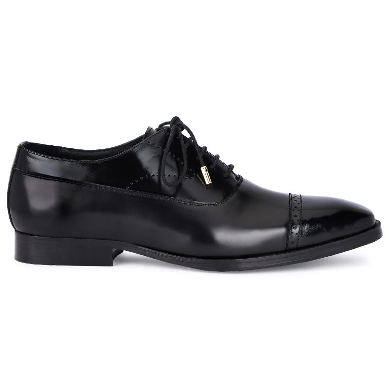 Williams Black Oxford Leather Mens Shoes Johnson Black Oxford Patent ...