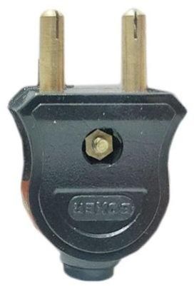 Polycarbonate 2 Pin Black Plugs