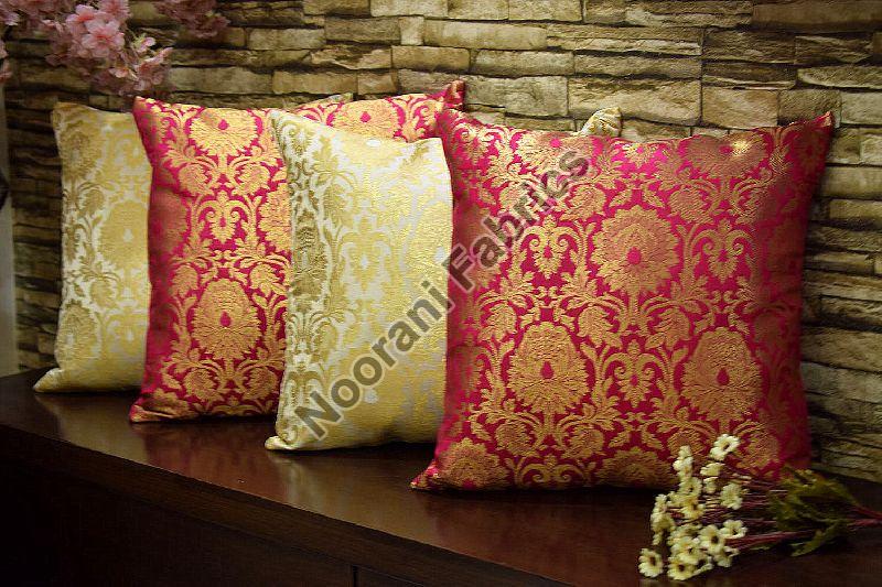 Banarasi Cushion Covers, Size : 40cm X 40cm, 45cm X 45cm, 50cm X 30cm