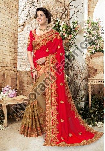 Heavy Embroidered Silk Sarees, Occasion : Festival Wear, Party Wear, Wedding Wear