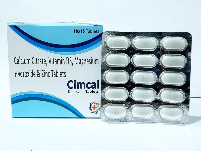 Calcium Citrate, Magnesium, Zinc & Vitamin D3 Tablets, Type