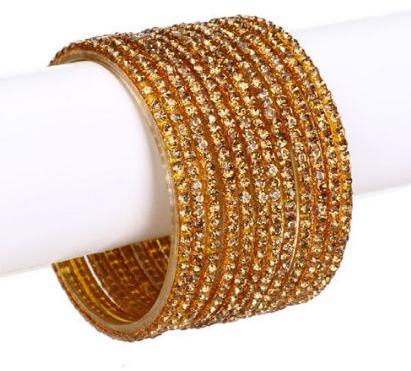AFAST Golden Glass Bangles Set, Feature : Attractive Designs, Fine Finished