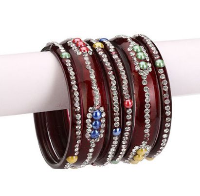 AFAST Maroon Bangles Set, Feature : Attractive Designs, Rust Proof