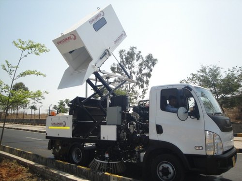Challenger Truck mounted Road Sweeper, Color : White