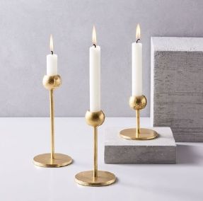 Polished Designer Candle Stand, for Decoration, Color : Golden