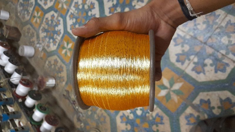 Cotton Golden Flora Zari Thread, for Sewing Clothes, Packaging Type : Packet