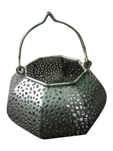 Silver Iron T-Light Candle Holder