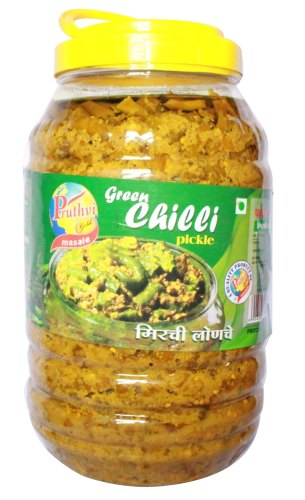 Pruthvi Gold Green Chilli Pickle, Packaging Type : Plastic Jar
