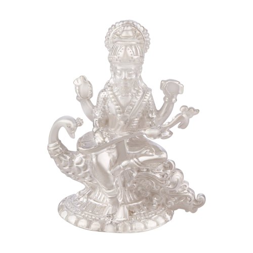 Silver Saraswati Idol