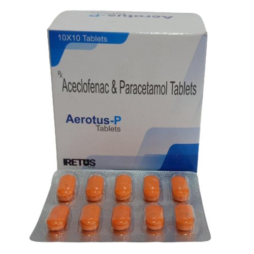 Aceclofenac Paracetamol Tablets, Packaging Size : 10*10