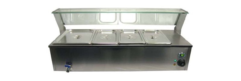 Bain Marie With Sneeze Guard