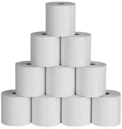 Virgin Wood Pulp Plain Toilet Paper Roll, Color : White