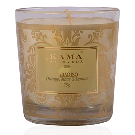 Round Kama Ayurveda Aromatherapy Candle, for Smokeless, Moisture Resistance, Packaging Type : Jar