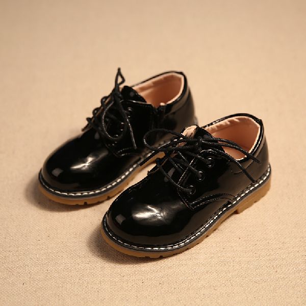 Canvas Leather Kids Formal Shoes, Style : Buckle Strap, Lace-Up