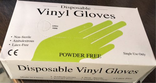 Paragon vinyl disposable gloves, Size : large