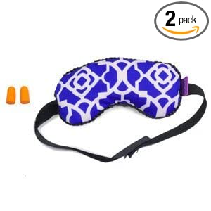 Micro-Beads Eye Mask With Ear Plugs, Color : Blue