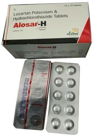 Losartan Potassium And Hydrochlorothiazide Tablet, Packaging Type : Alu Alu