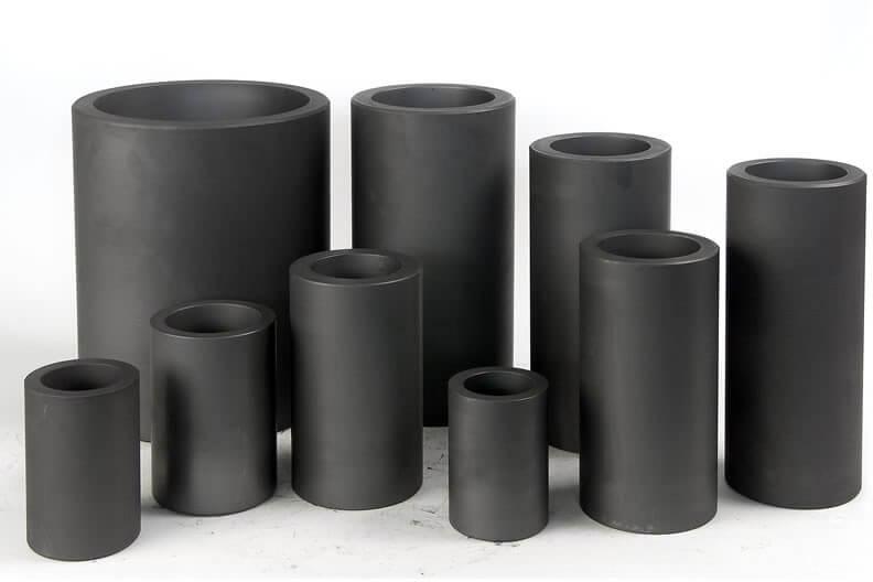 CYLINDRICAL GRAPHITE CRUCIBLES